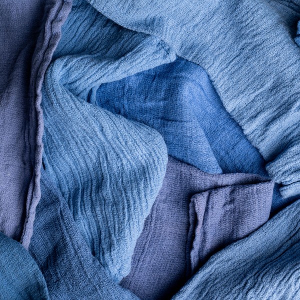 Reclaimed Blue Huck Towels