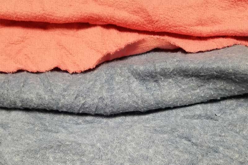 reclaimed colored sweatshirt rags